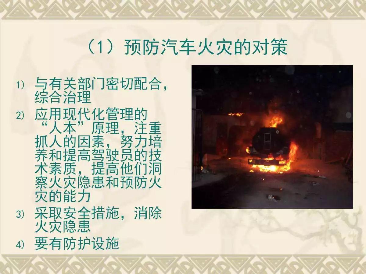 车辆火灾知识培训实用讲义（可编辑版PPT）