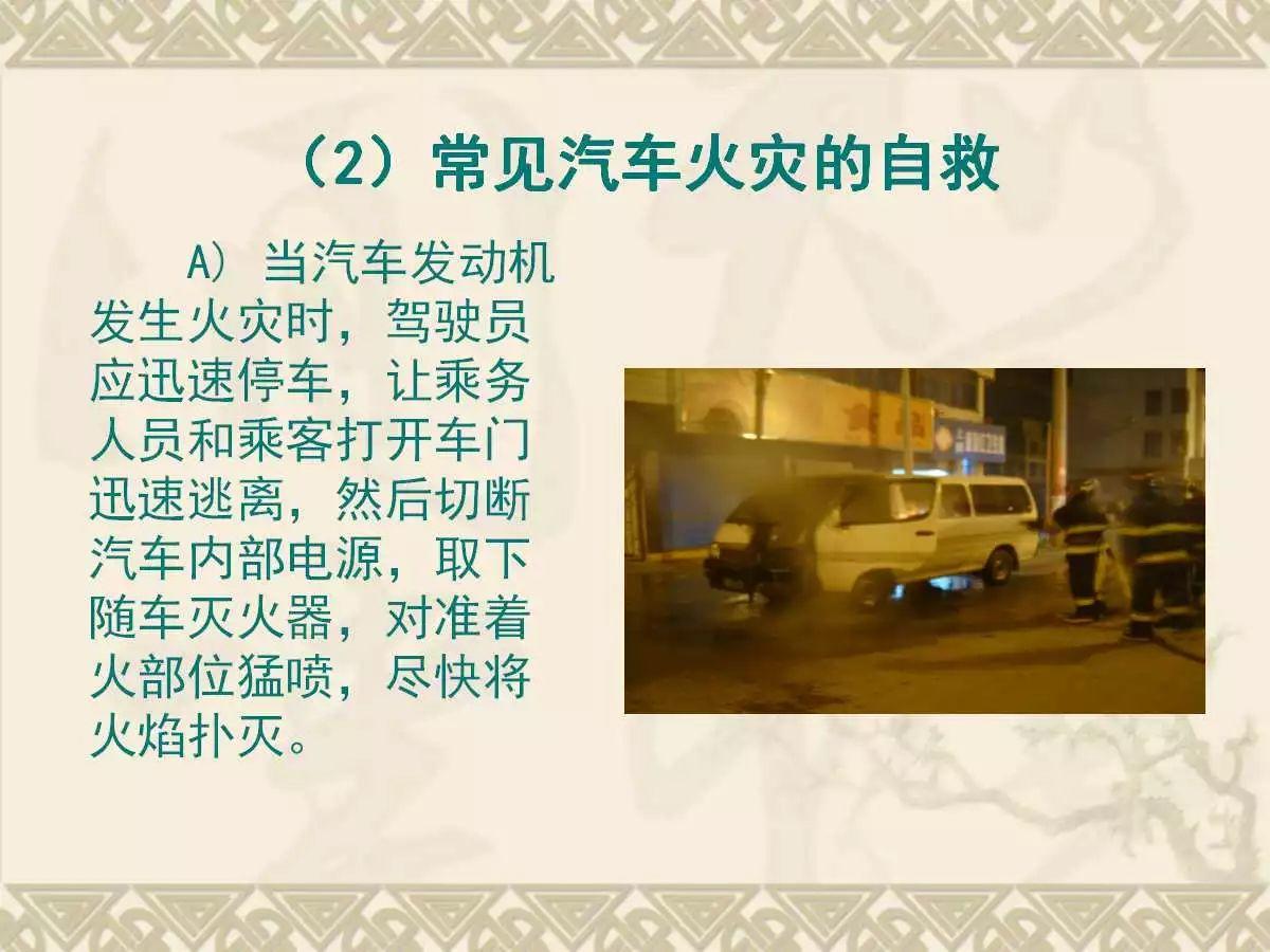 车辆火灾知识培训实用讲义（可编辑版PPT）