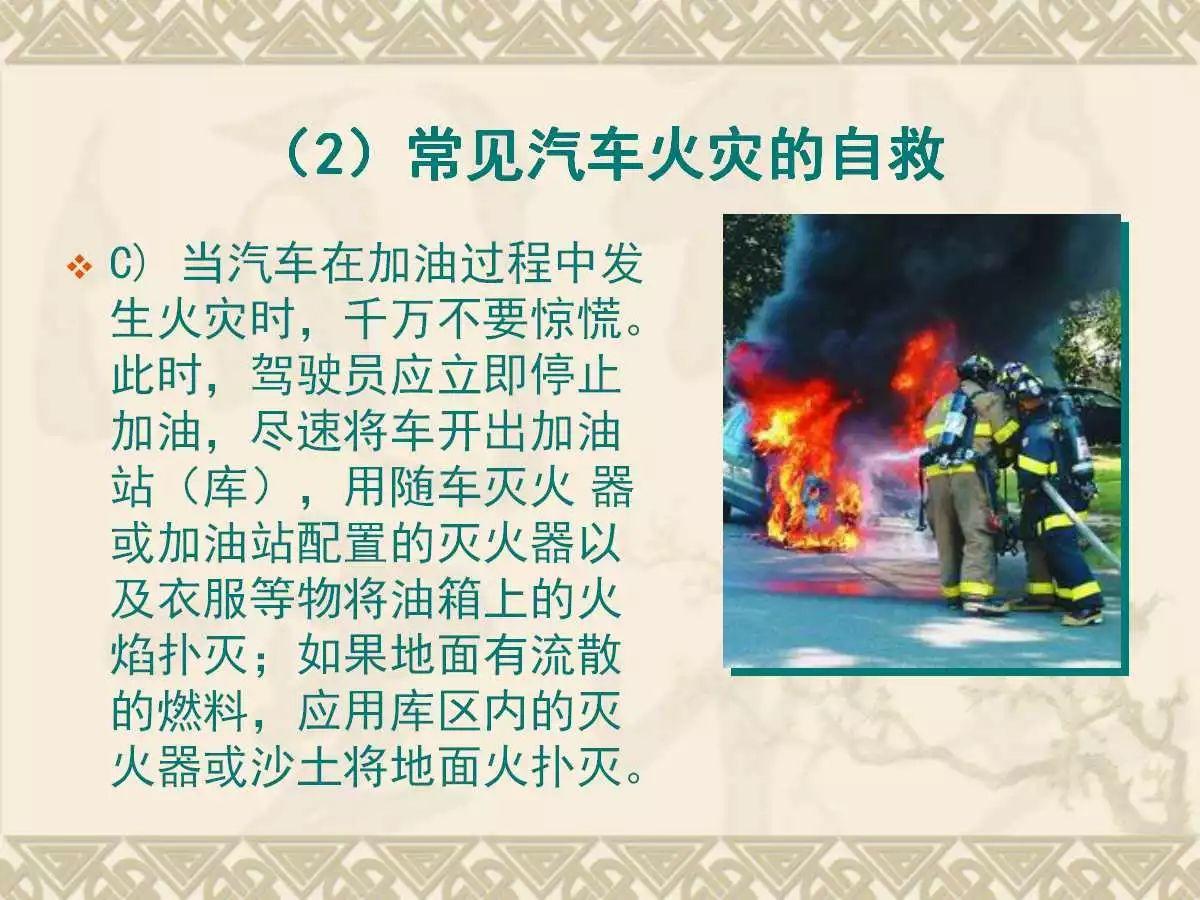 车辆火灾知识培训实用讲义（可编辑版PPT）