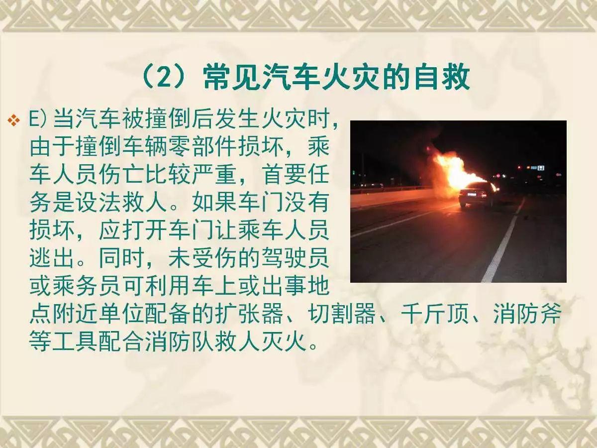 车辆火灾知识培训实用讲义（可编辑版PPT）