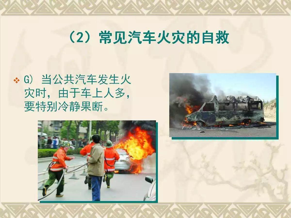 车辆火灾知识培训实用讲义（可编辑版PPT）