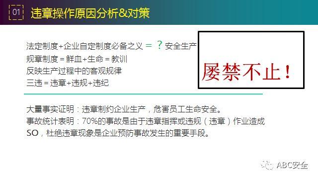违章,可能,罚款;也有,可能,玩儿完!要知原因若干,还有措施决断,赶紧看完本版! 安全管理必知:违章原因分析&常见事故预防措施!