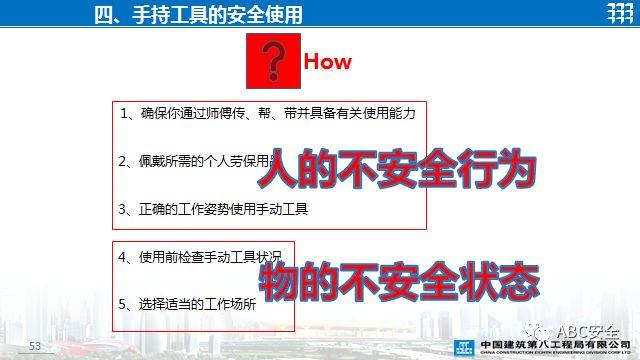 PPT | 视频 | 关于手持工具安全