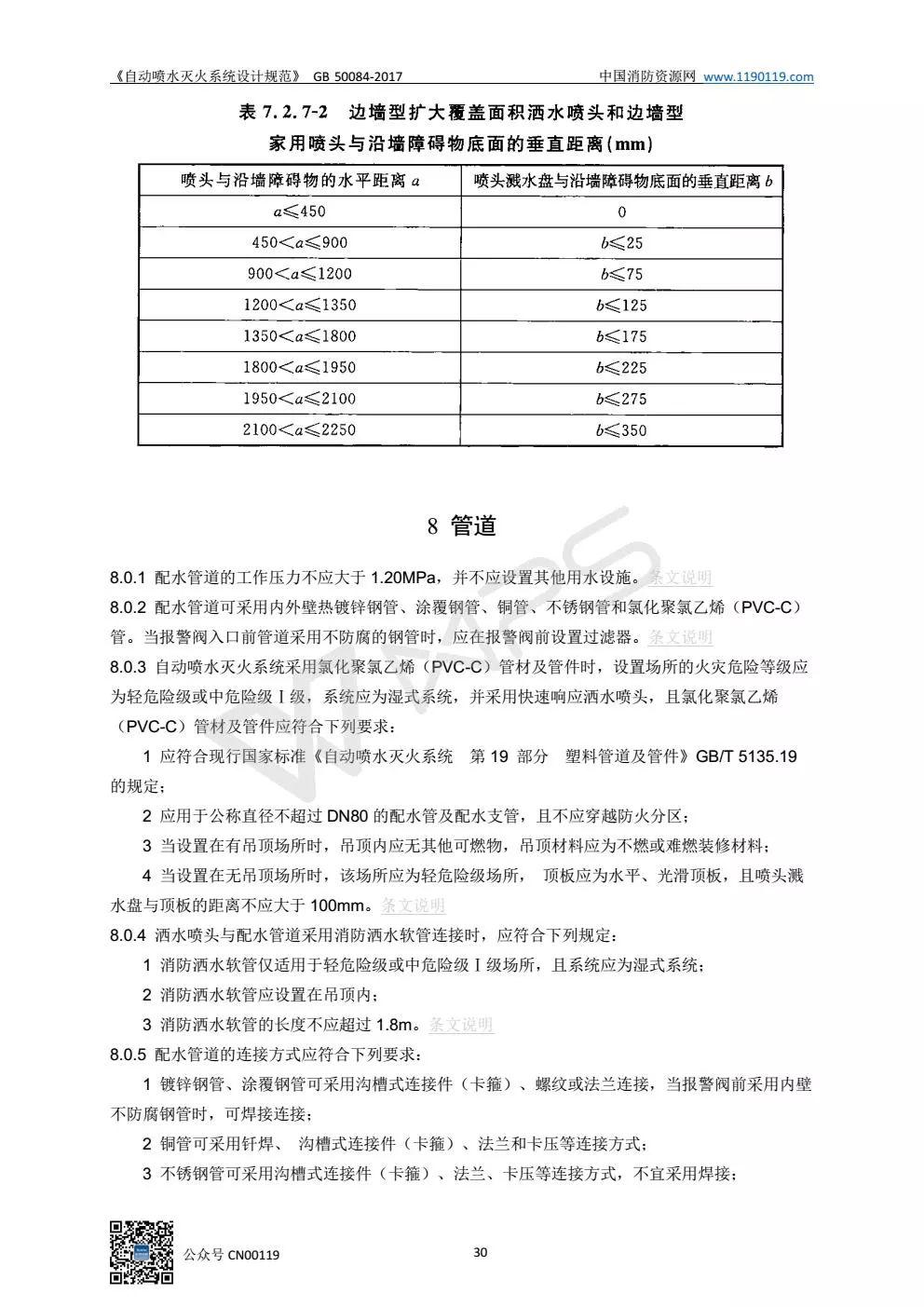 《自动喷水灭火系统设计规范》 GB50084-2017