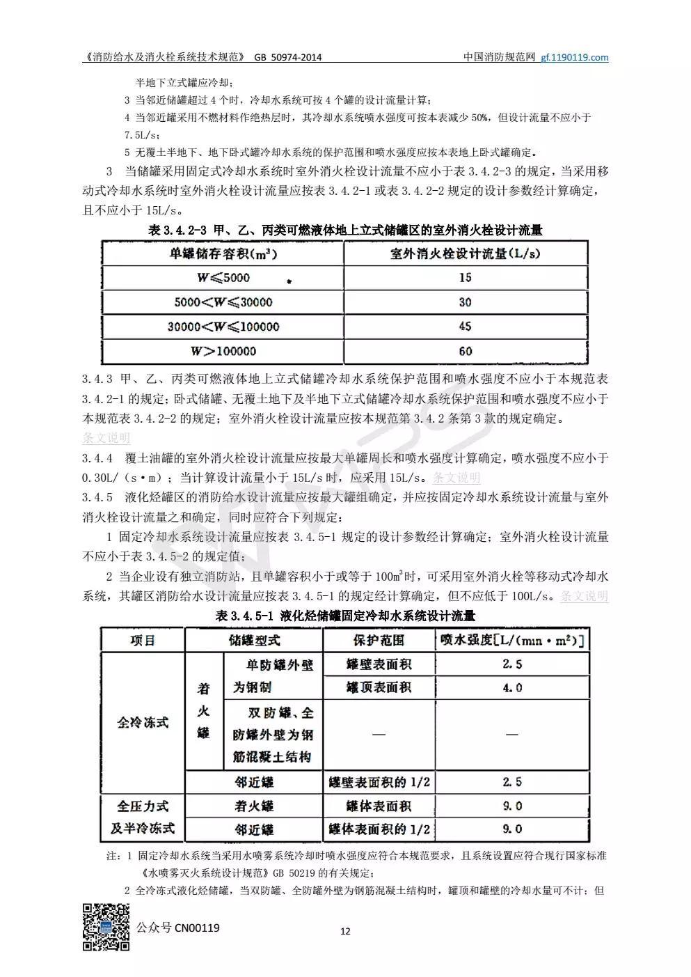 《消防给水及消火栓系统技术规范》 GB50974-2014（送PDF）