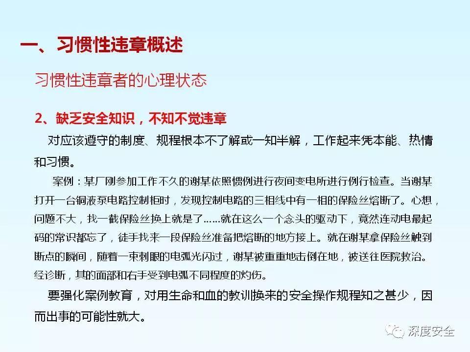 精品PPT---习惯性违章培训