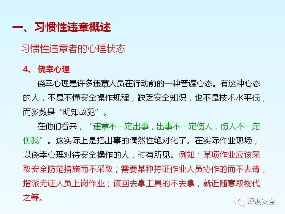 精品PPT---习惯性违章培训