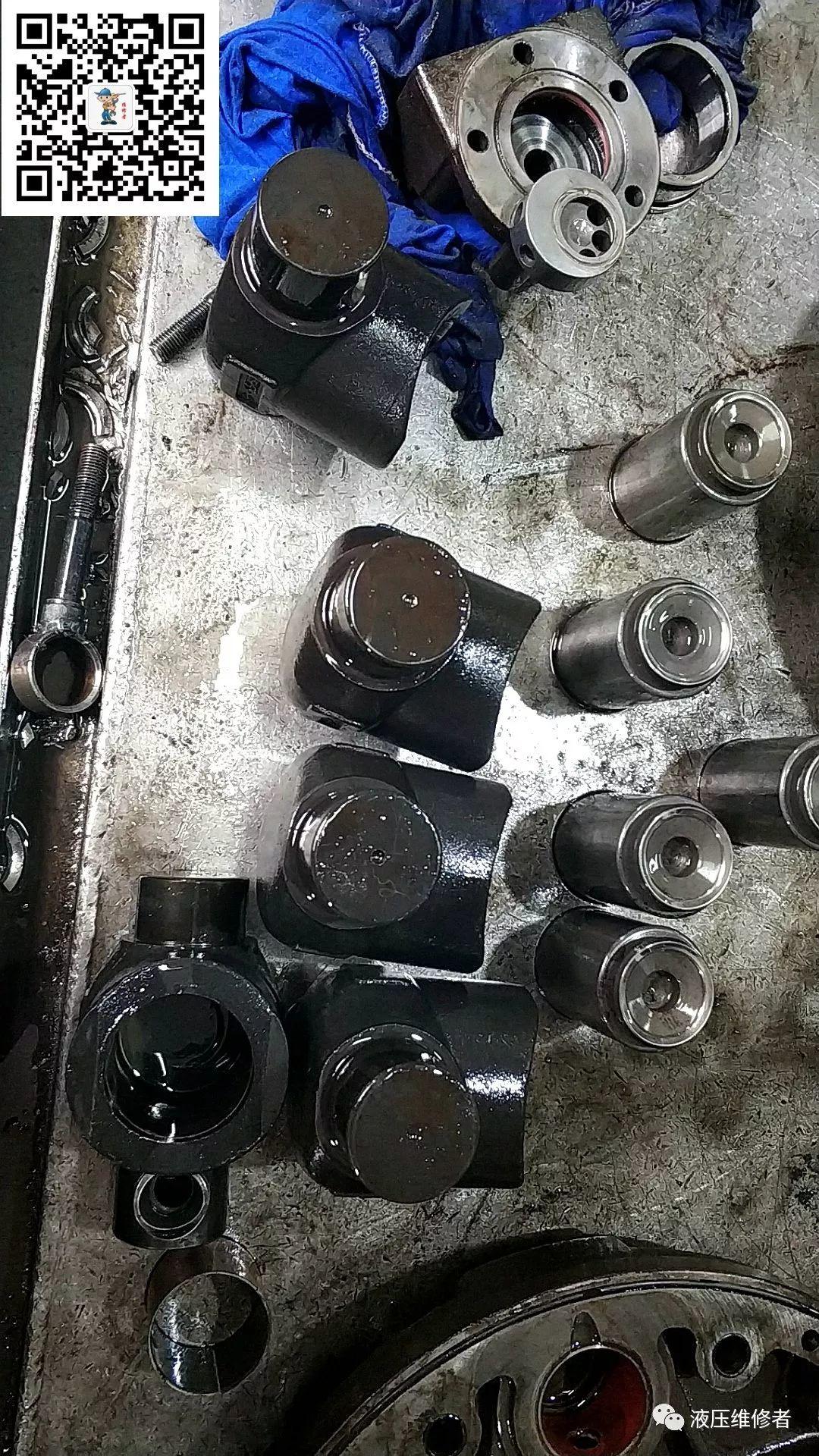 液压马达进水初步磨损