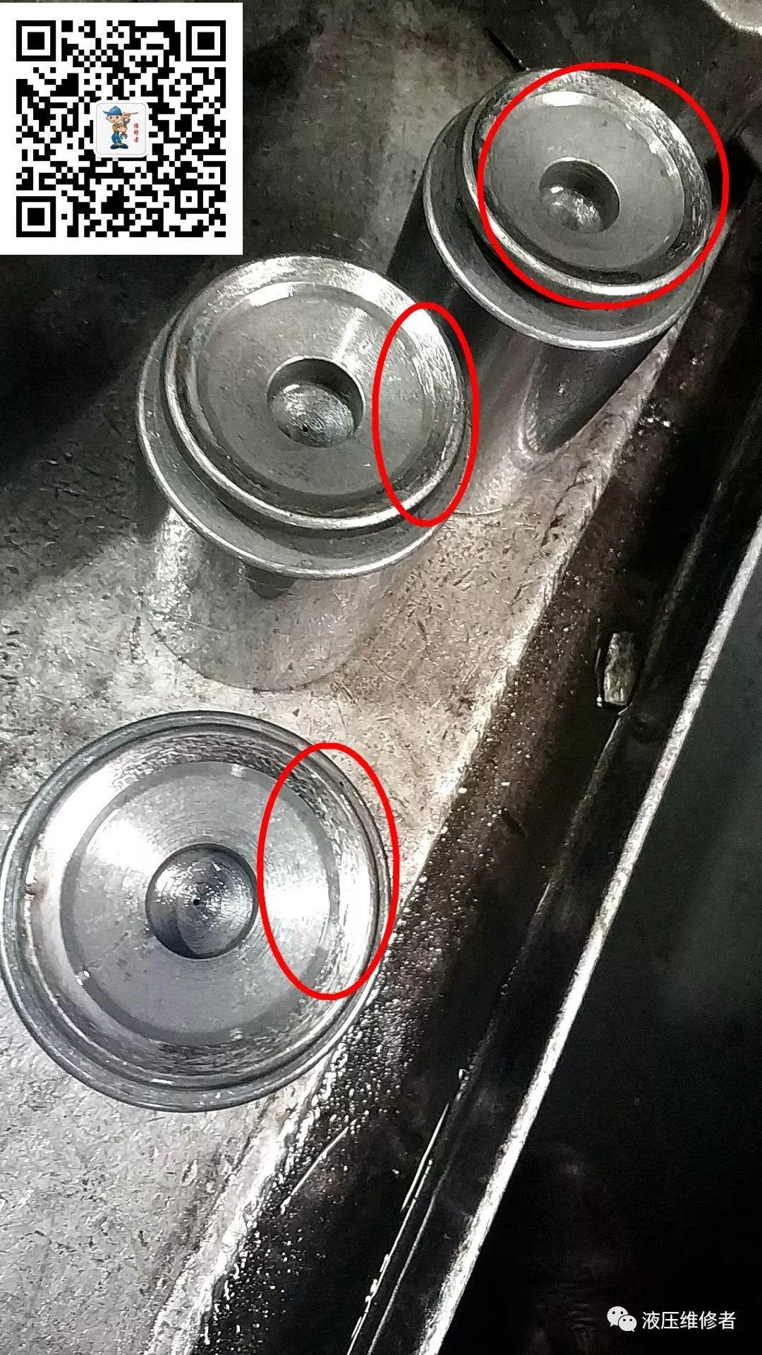 液压马达进水初步磨损