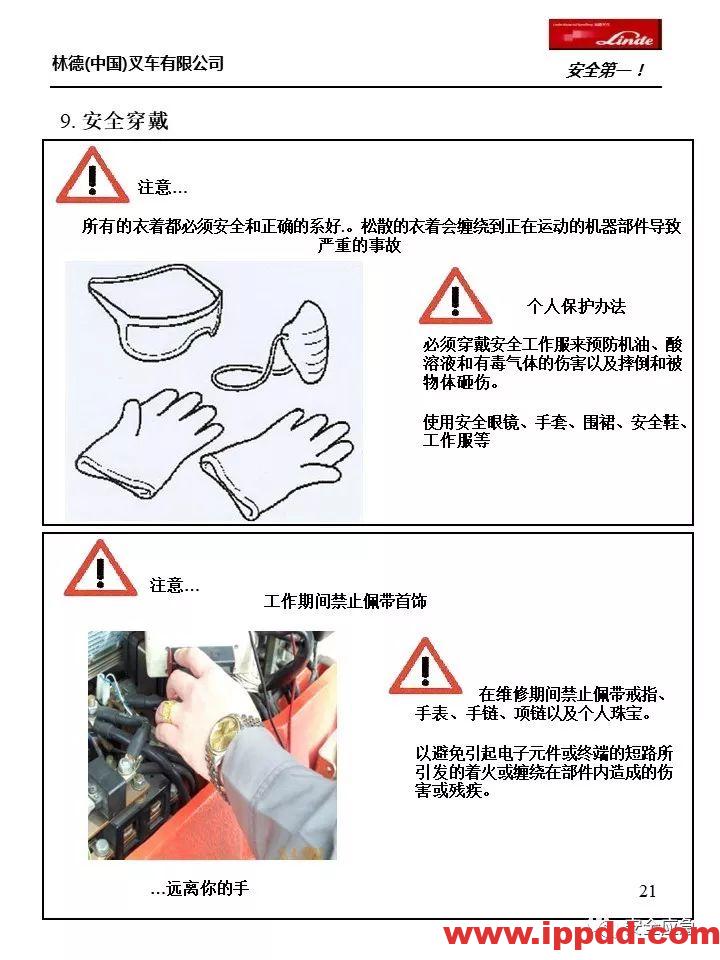 【彩本】林德叉车安全操作规范，下载直接打印