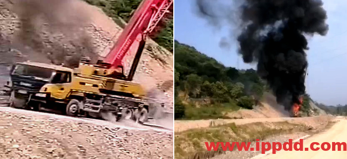 又一吊车误碰高压线,火光下的惨痛代价!