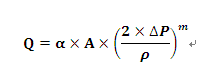 薄壁孔液阻流速、流量计算