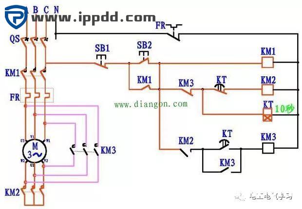 4张图让你彻底搞清楚电动机星三角降压启动电路图