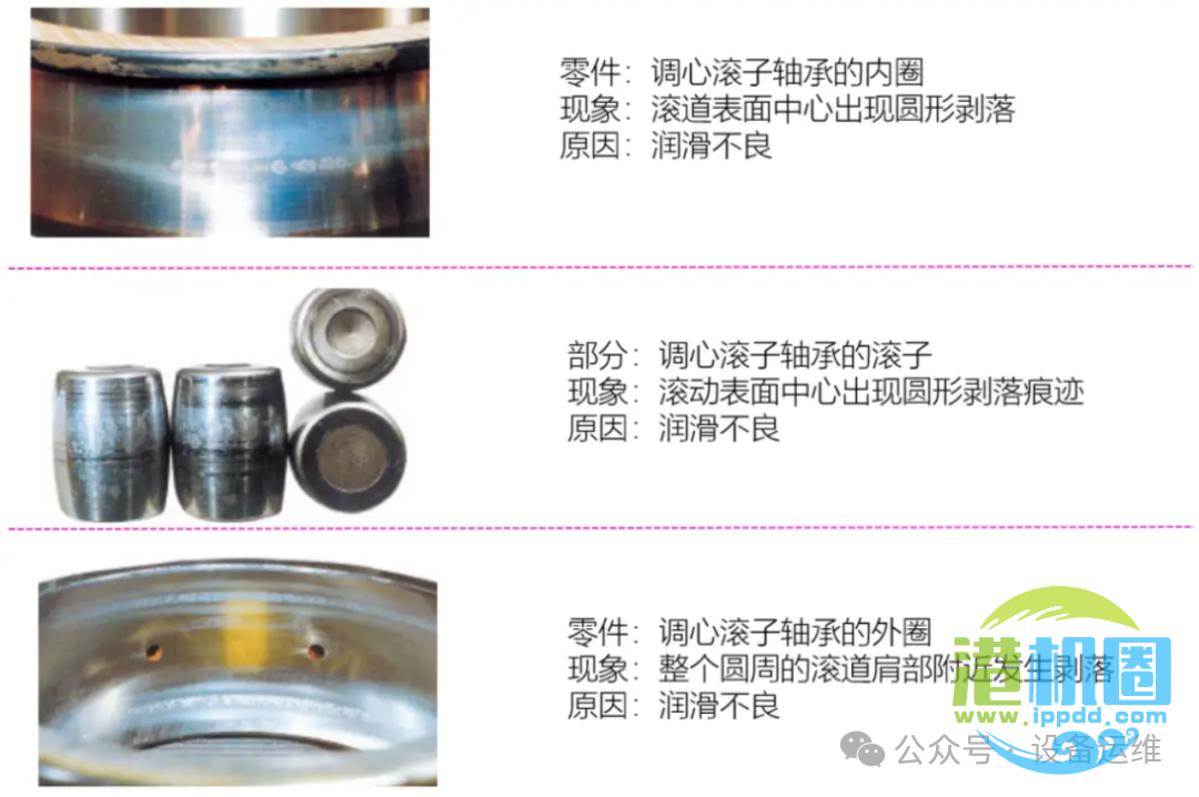 结合图片“直观看看”轴承损坏的各种情况以及措施